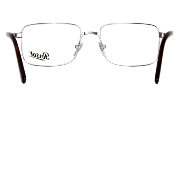 Persol Classic Rectangle Metal Frame Eyeglasses in Silver - Picture 4 of 8
